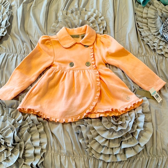 Calvin Klein Peach / light pink girls light sweater/jacket - Picture 1 of 3